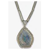 Leonard Nez Sterling Silver & Turquoise Pendant