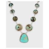 Navajo Sterling Silver & Turquoise Necklace