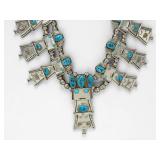 Frank Yazzie Navajo Turquoise & Sterling Silver Necklace