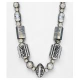 Tommy Singer Geometric Motif Sterling Silver Necklace
