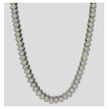 Navajo-Style Sterling Silver Beaded Necklace