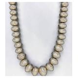 F. Laner Navajo Sterling Silver Beaded Necklace