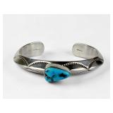 Able Arthur Sterling Silver & Turquoise Cuff