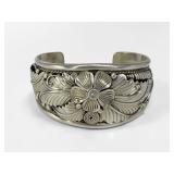 Ann Chapo Floral Sterling Silver Cuff