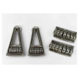 (2) Pairs of Sterling Silver Navajo Earrings