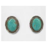 Navajo Silver & Turquoise Earrings