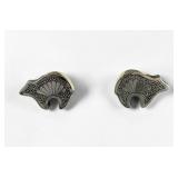 Navajo Sterling Silver Bear Earrings
