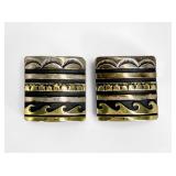 T & R Singer Sterling Navajo Earrings