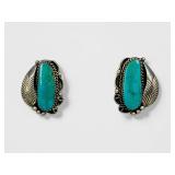 Dorothy Secatero Sterling & Turquoise Earrings