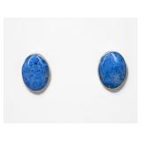Orville Tsinnie Sterling & Lapis Lazuli Earrings