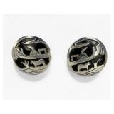 T. Billy Silver Navajo Earrings