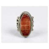 Navajo Spiny Oyster Shell & Silver Ring