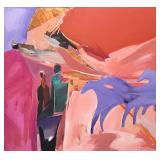 Jack Eggman 'Horse Riders' Oil & Mixed Media on Canvas