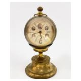 Antique Russian Imperial Romanov Glass Desk Clock