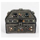Vintage Agate Inlaid Moroccan Box