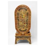 Large Egyptian Themed Inlaid & Painted Cabinet