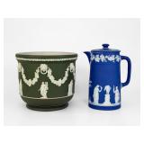 (2) Wedgwood Jasperware Cameo Vessels