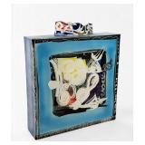 Gilbert Portanier 'Blue Abstract' Ceramic Vase (C)