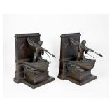 Vintage 'Whaler' Bronze Bookends