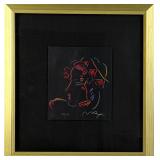 Peter Max Portrait from 'Romance Suite II' Serigraph