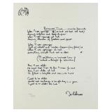 John Lennon 'Borrowed Time' Lyrics Print