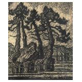 Birgir Sandzen 'A Mountain Lake' Woodcut Print