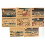 Utagawa Hiroshige 'Eight Snow Scenes in the Eastern Capital' Woodblock Prints