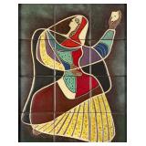 Jackson Woolley 'Dancing Woman' Enamel Portrait