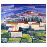 Werner Drewes 'Avignon Island' Oil on Canvas