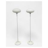 Pair of Mid Century Modern Laurel Lamp Co Mushroom Floor Lamps
