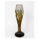 Emile Galle 'Iris' Cameo Glass Vase