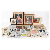 Group of Misc. Prints and Comic Art