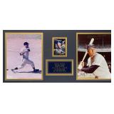 Signed Mickey Mantle Photographs Display