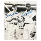 Signed Mickey Mantle & Willie Mays Photograph JSA Cert