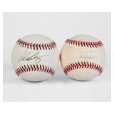 (2) Signed Derek Jeter & Alex Rodriguez Baseballs (A)