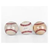 (3) Signed NY Yankees Baseballs Inc Yogi Berra (F)