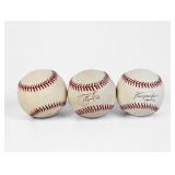 (3) Signed Major League Baseballs Inc Yogi Berra (G)
