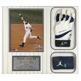 Derek Jeter New York Yankees Batting Glove & Wristband W/ Photograph