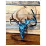 Hydro Dipped White Tail Deer Euro Mount