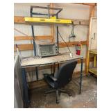 Work Table w/Shelf & Portable Infrared Lamp