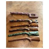 Lot of 6 Hydro Dipped Gun Stocks