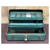 Vintage Empty Metal Fishing Tackle Box