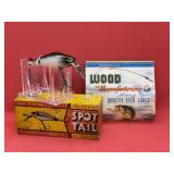 Vintage Wood Mfg Spot Tail Minnow Fishing Lure