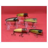 Lot of Vintage Heddon Baby Luck 13 Fishing Lures