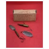Vintage Dave Hawk Gold Bug Fishing Lure