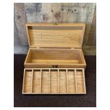 Vintage Empty Wooden Tackle Box
