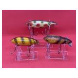 Lot of Vtg Heddon Dowagiac Crab Wiggler Lure
