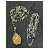 Vintage Perfume Locket & Chain