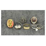 Lot of Vintage Costume Jewelry Rings