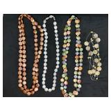 Lot of Assorted Coin Shaped Pearl Necklaces